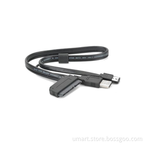 eSATA USB Cable Hard Drive Disk SATA 22pin to eSATA Data USB Powered Cable Adapter for 2.5" HDD